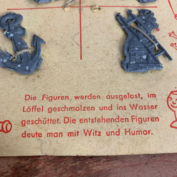 Vintage Glücksfiguren zum Bleigießen