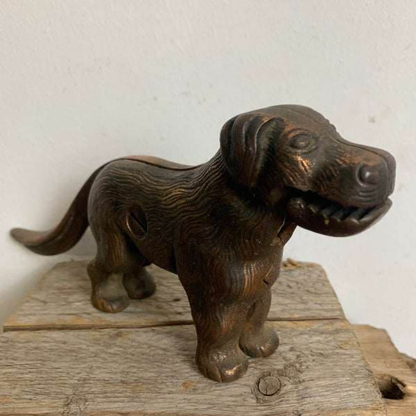 Antiker Gußeisen Nußknacker Hund