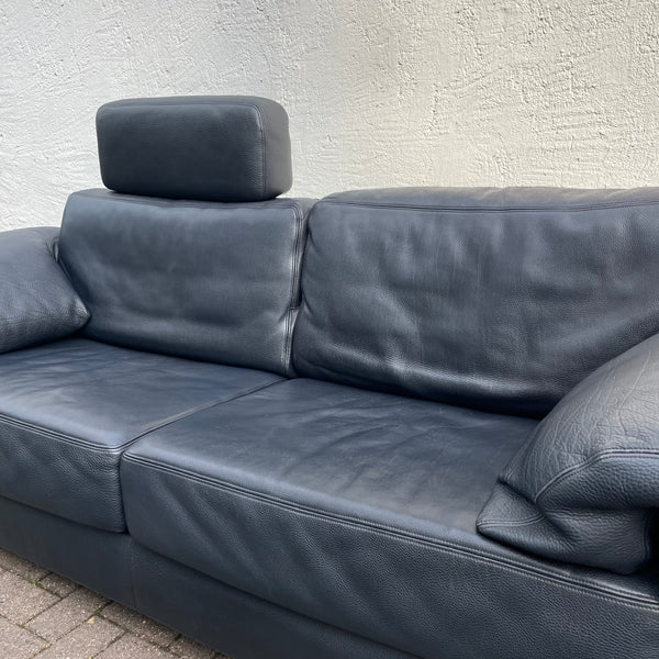 Dreisitzer Sofa DS 17 von de Sede dunkelblau