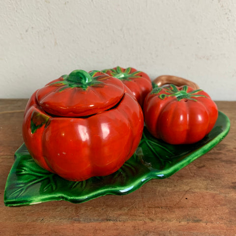 Vintage Keramik Menage in Tomaten Optik