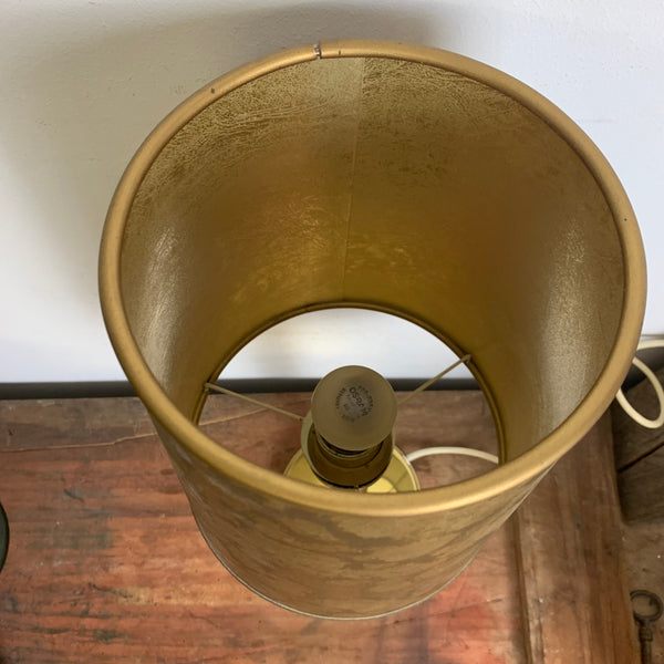 Vintage goldfarbene Tisch Stehlampe