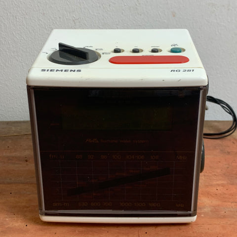 Vintage Radio Wecker Würfel von Siemens