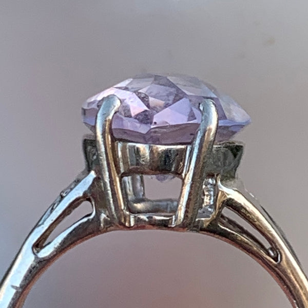 Sterling Silber Ring mit Lavendel Amethyst