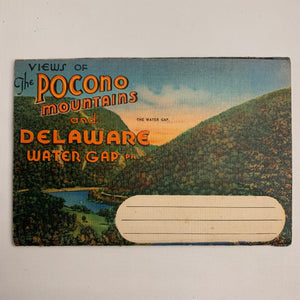 Vintage Postkarten Heft View of the Pocono Mountains and Delaware Water Cap