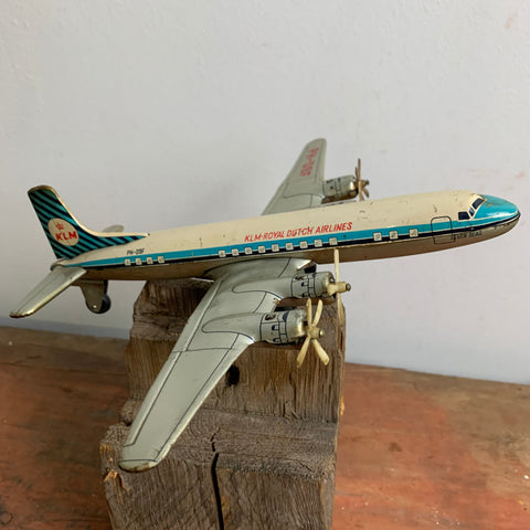 Vintage Blechspielzeug Flugzeug KLM