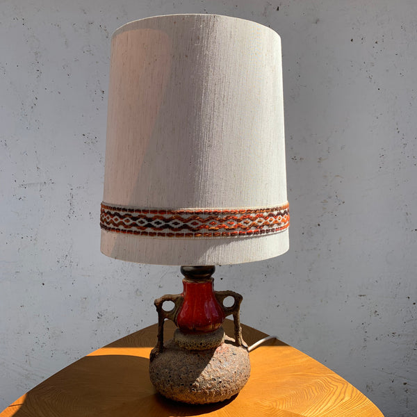 Schöne große Fat Lava Keramik Lampe von Honsel