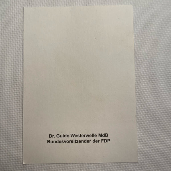 Autogramm Dr. Guido Westerwelle