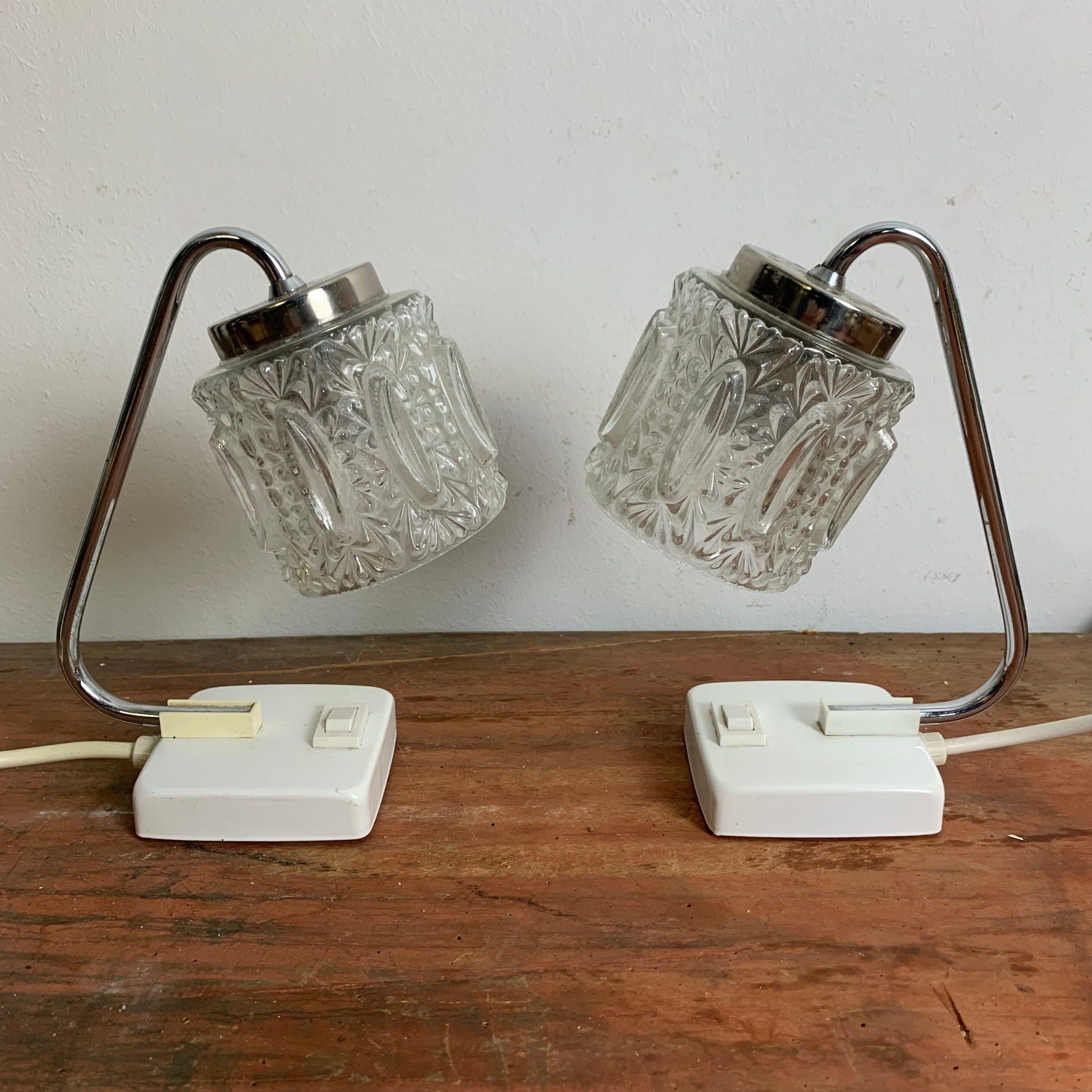 2 vintage Nachttisch Lampen