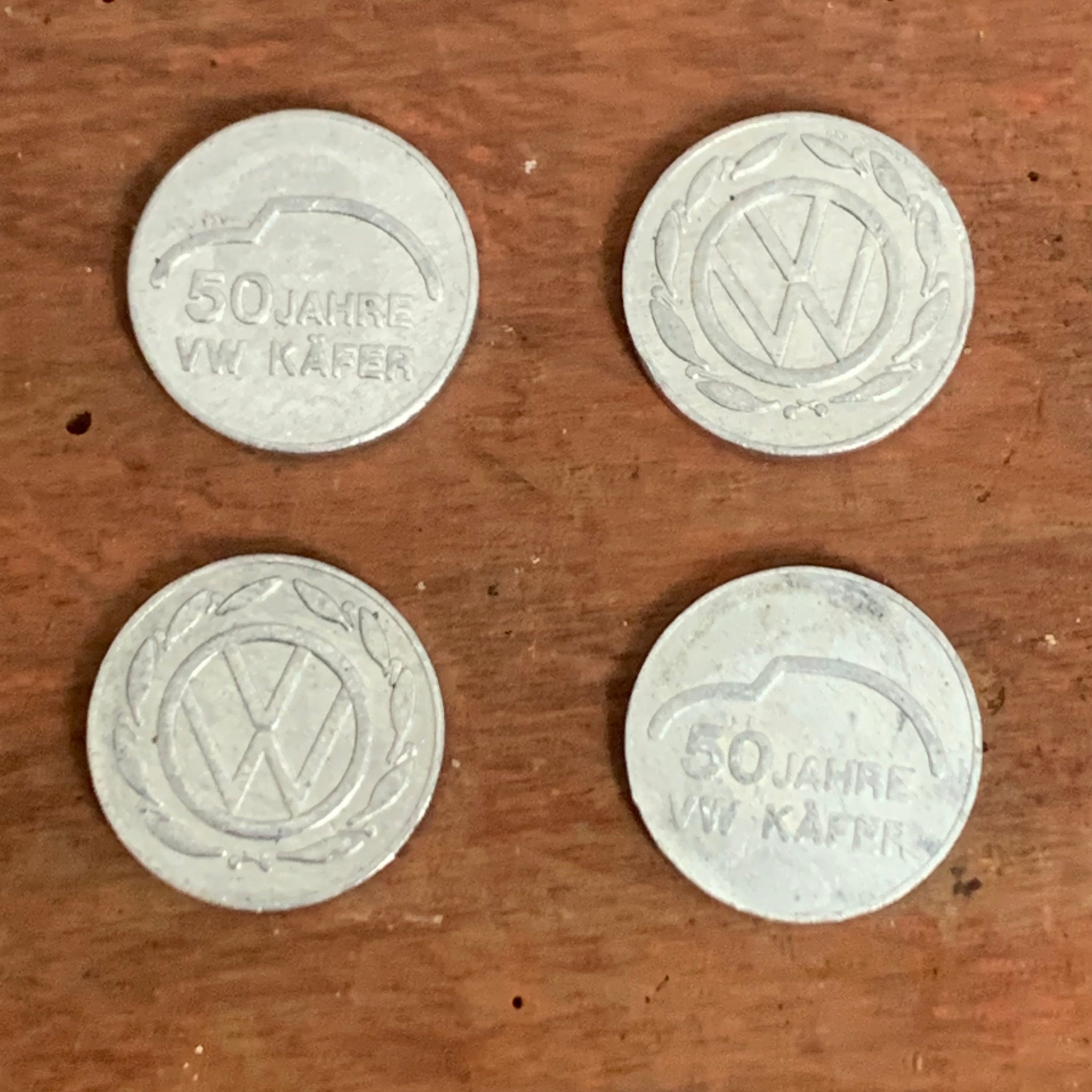 4 Medaillen 50 Jahre VW Käfer