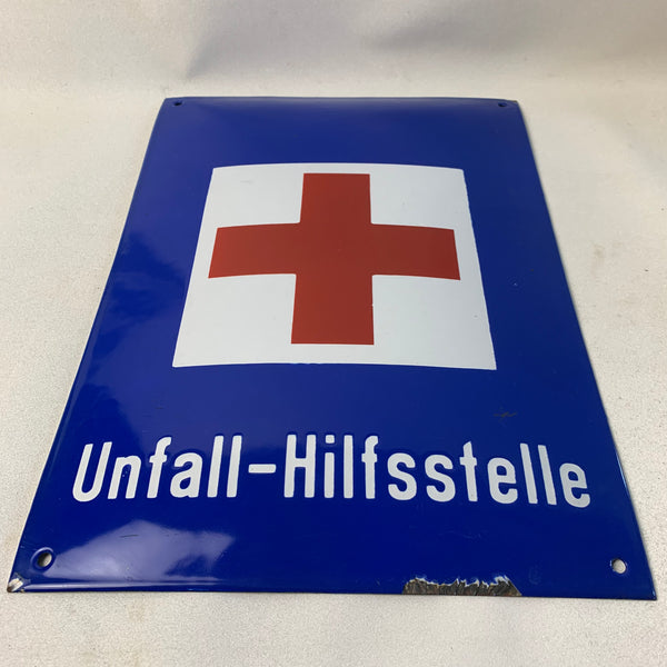 Emaille Schild DRK Unfall-Hilfsstelle