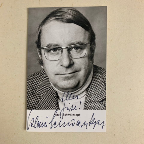 Original Autogramm von Klaus Schwarzkopf