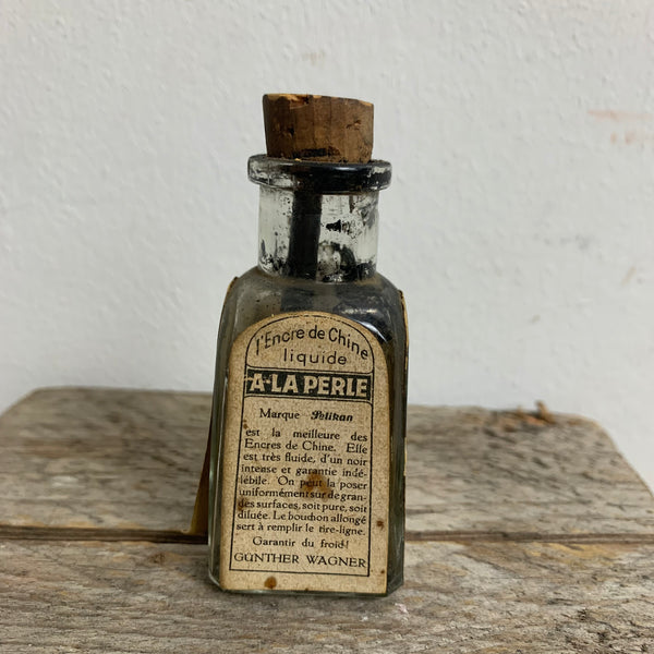 Vintage Flasche Günther Wagner Perl Tusche von Pelikan