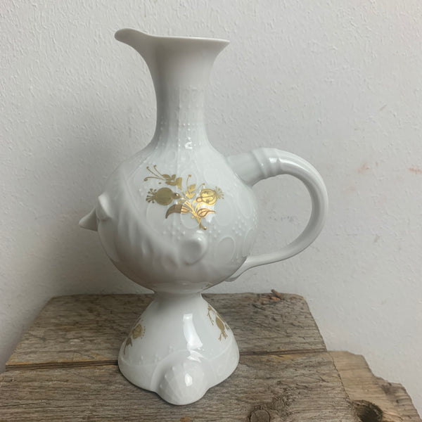 Vase Romanze in Dur Gold von Björn Wiinblad für Rosenthal