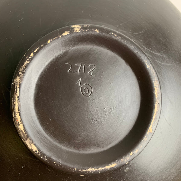 Seltene 50er Jahre Vase Gmundner Keramik 2718-1 mattschwarz