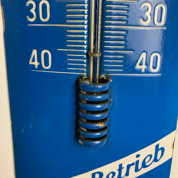Emaille Schild Thermometer Linde Kühlung