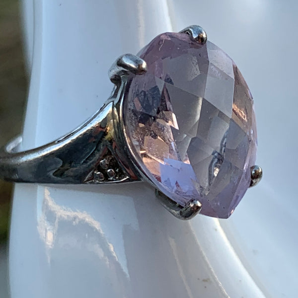 Sterling Silber Ring mit Lavendel Amethyst