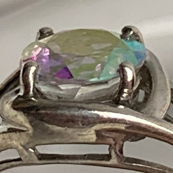 Sterling Silber Ring mit Mondlicht - Topas
