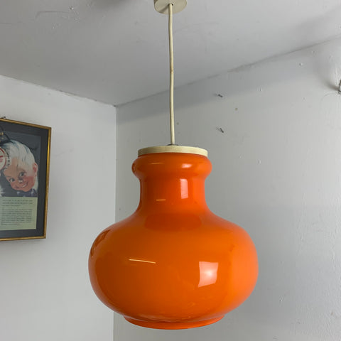 Orangene Deckenlampe von Peill und Putzler