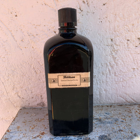 Alte Pelikan Flasche mit Spezial Stempelfarbe