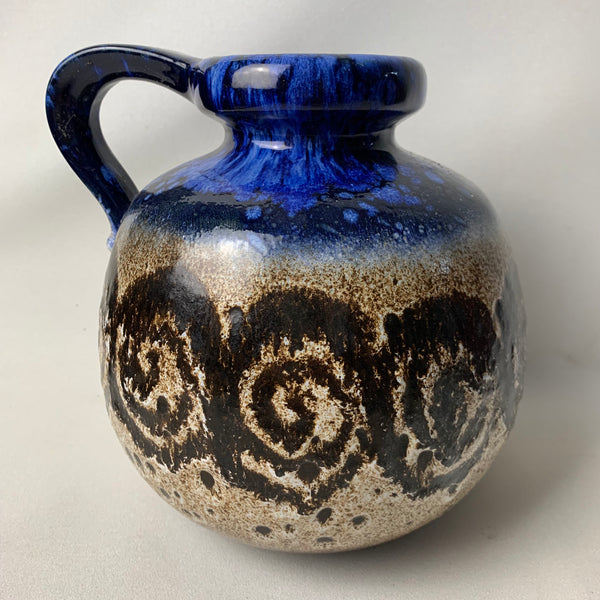 Keramik Vase 484 - 17 von Scheurich in braun blau