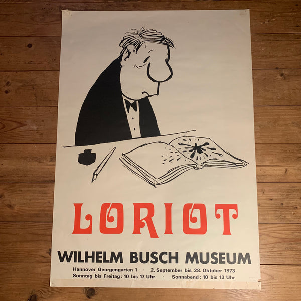 Ausstellungsplakat Loriot Wilhelm Busch Museum Hannover 1973