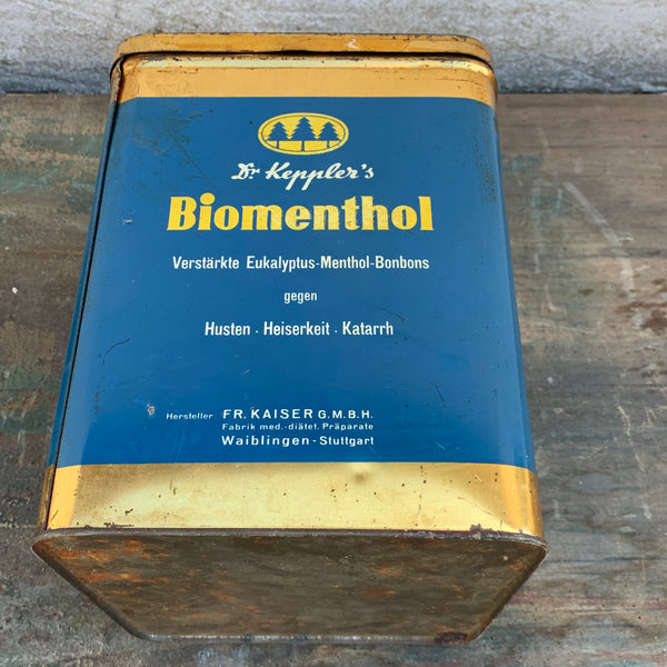 Große alte Blechdose Dr. Kepplers Biomenthol