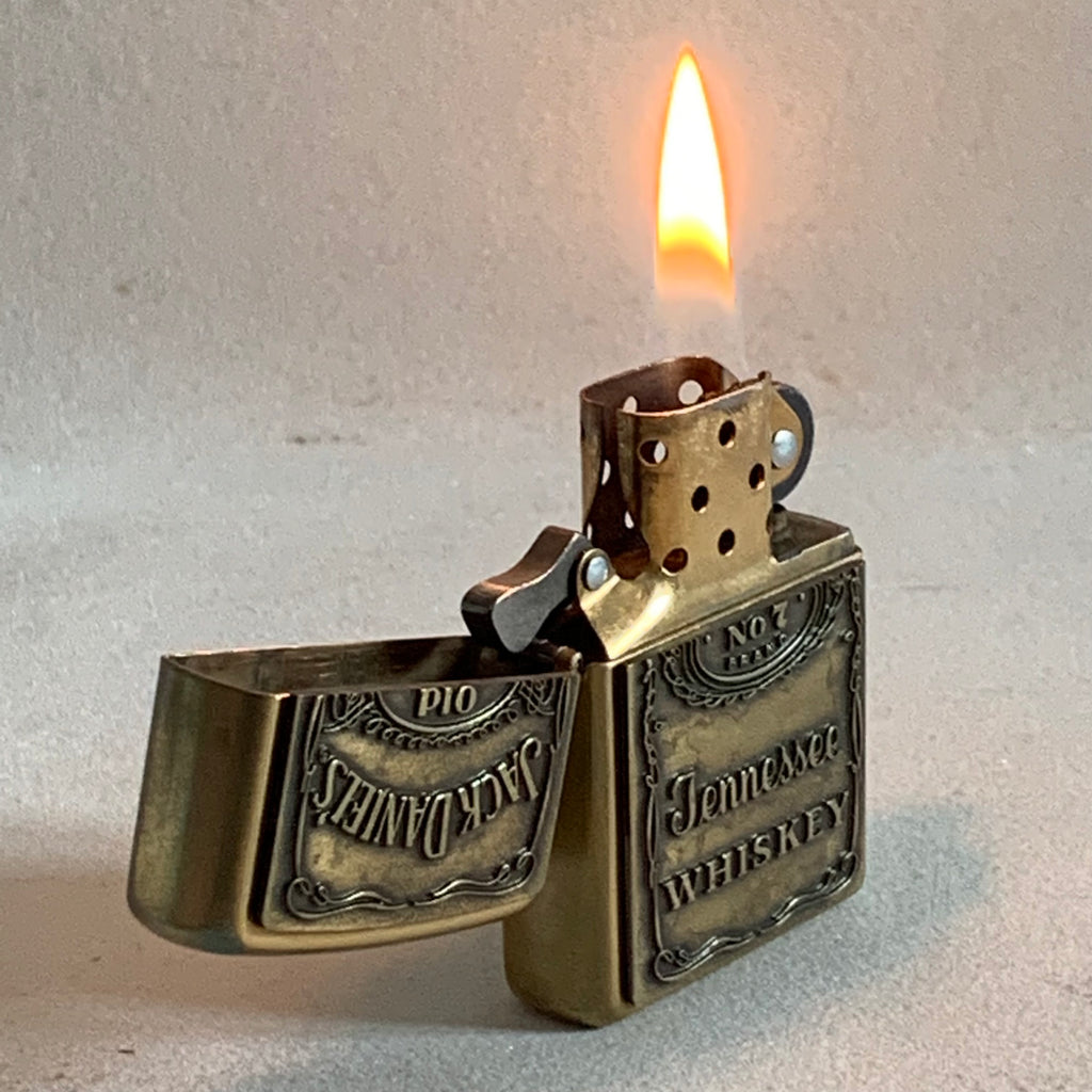 Zippo Messing Feuerzeug Emblem Jack Daniels Old No 7 Tennessee Whiskey –  Trödelfuchs Vintage Shop
