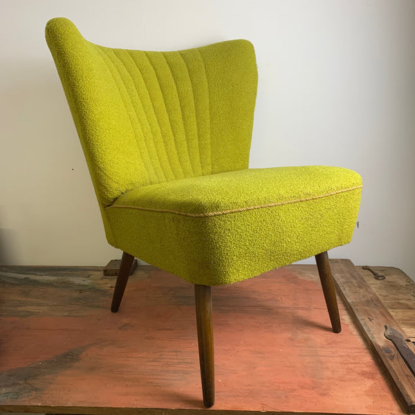 Mid Century Cocktailsessel in giftgrün