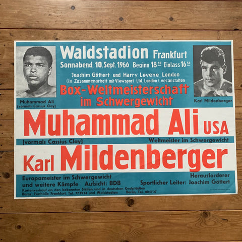 Plakat Muhammad Ali vs Karl Mildenberger 1966