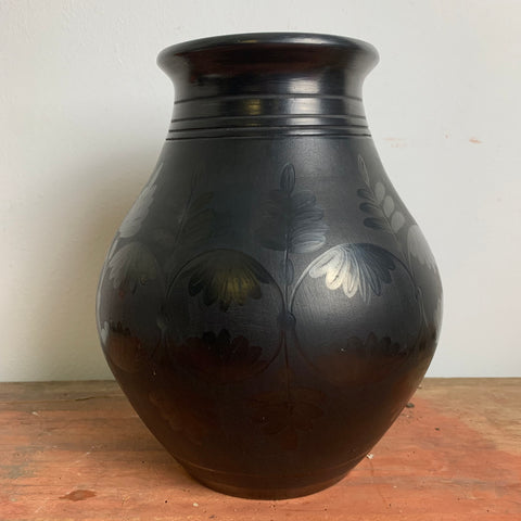 Black Pottery Vase von Istvan Fazekas aus Nadudvar in Ungarn