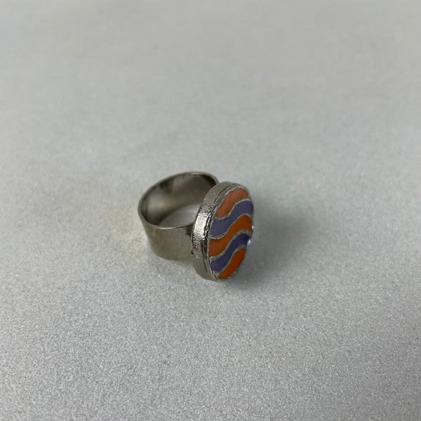 Vintage Ring orange lila