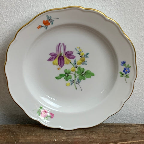 Meissen Gebäck Teller Blumendekor