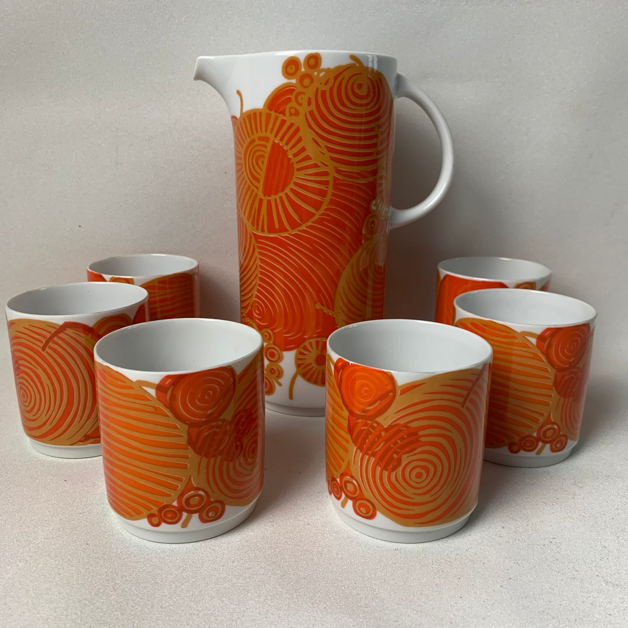 Karaffe mit Bechern von Thomas Porzellan – Trödelfuchs Vintage Shop