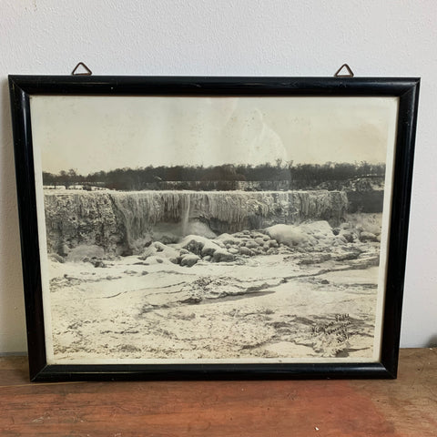 Original Foto von den Niagarafällen von 1931 im Winter
