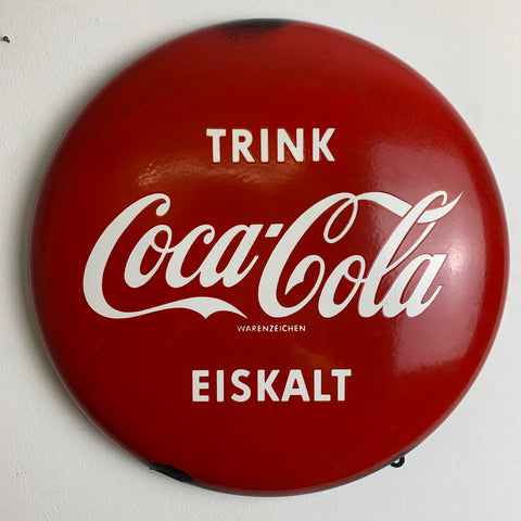 Vintage Emaille Schild von Coca Cola