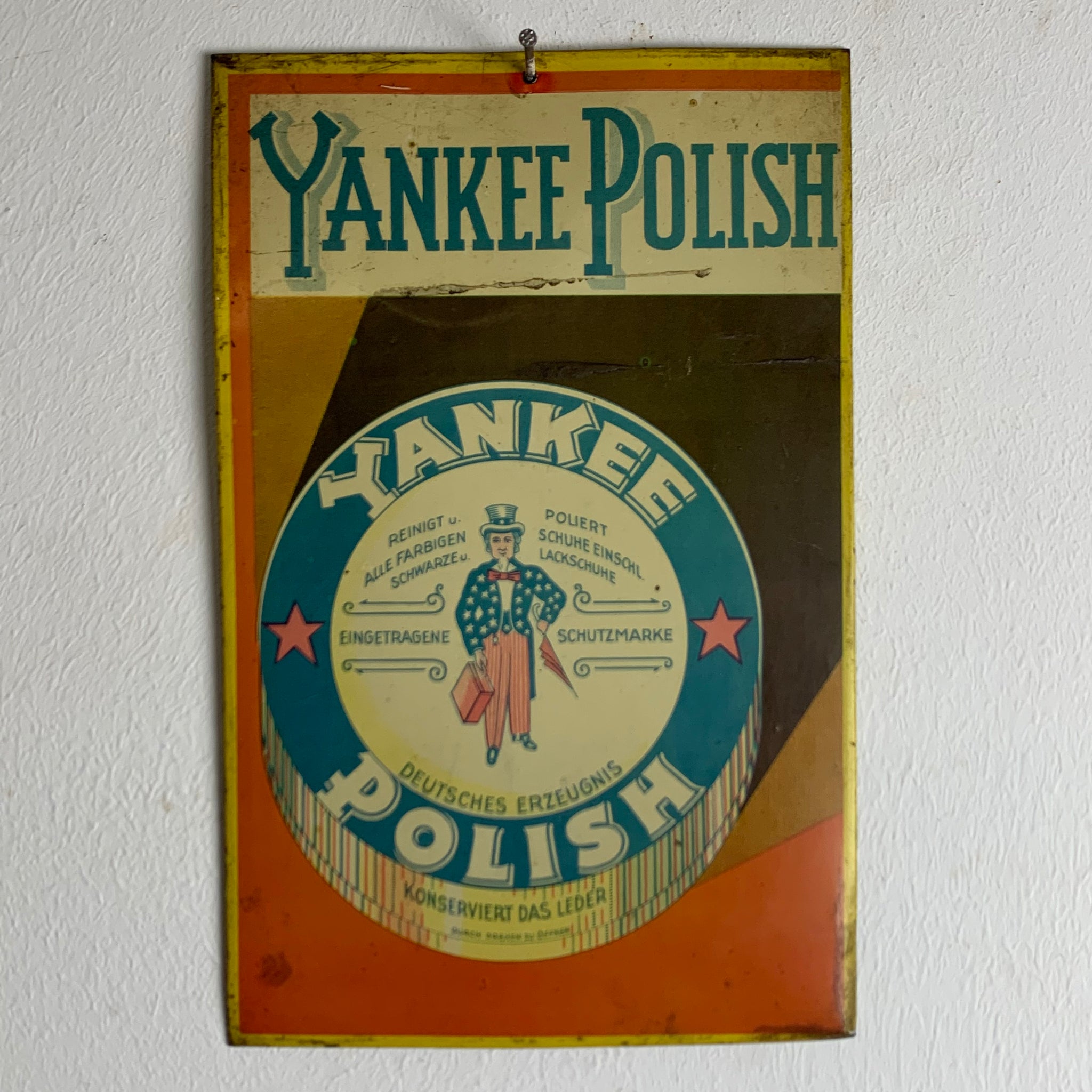 Vintage Blechschild Yankee Polish