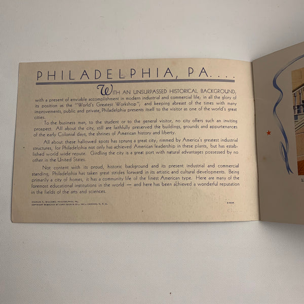 Vintage Buch Reiseführer Philadelphia Pennsylvania