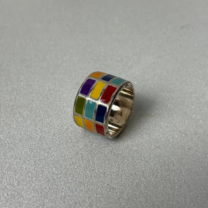 Vintage 70er Jahre Regenbogen Ring