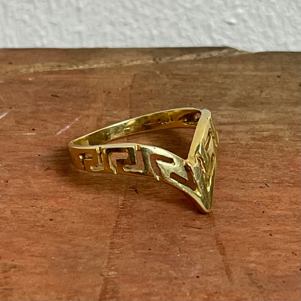 Goldring 750er im antiken griechischen Stil