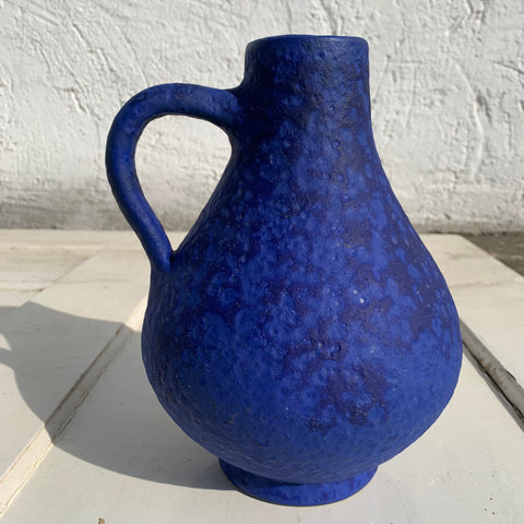 Blaue Studiokeramik Vase von Hartwig Heyne für Hoy