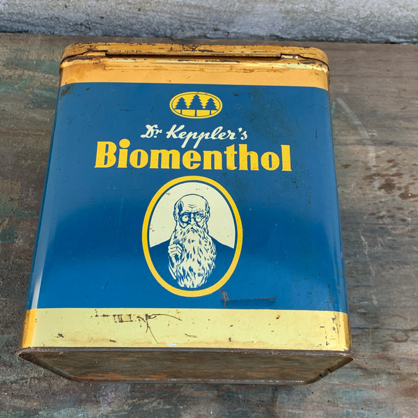 Große alte Blechdose Dr. Kepplers Biomenthol