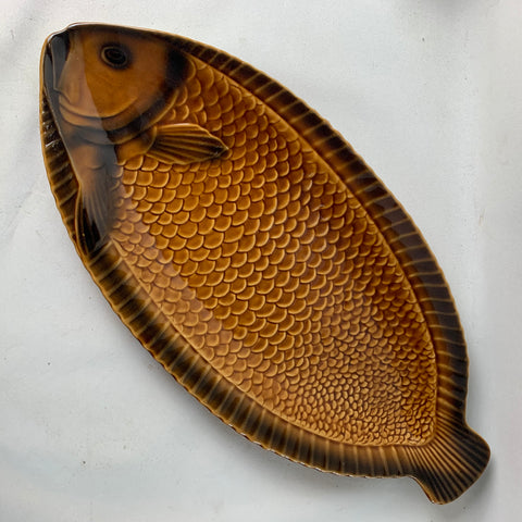 Fisch Servierplatte Keramik Sarreguemines France