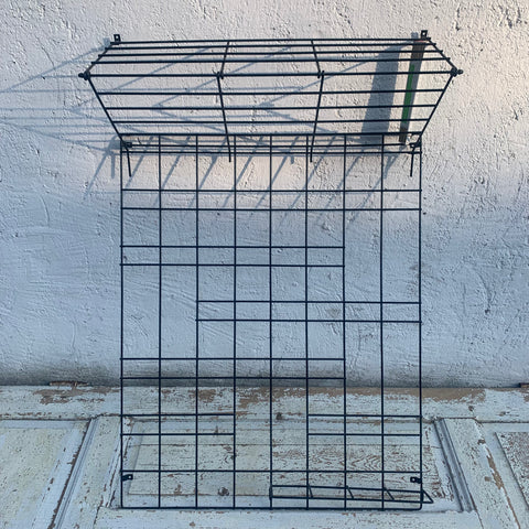 Vintage Draht Gitter Garderobe im Sting Design schwarz