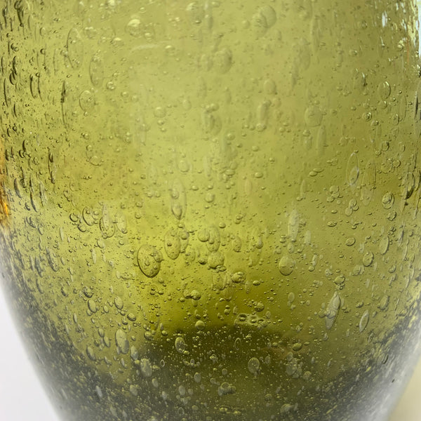 Vintage Kanawha Green Crackle Glas Karaffe