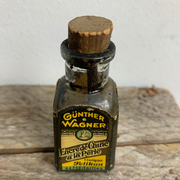 Vintage Flasche Günther Wagner Perl Tusche von Pelikan