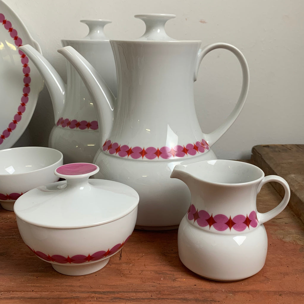 Vintage Kaffeeservice für 12 Personen von Thomas Rotunder Pink – Trödelfuchs Vintage Shop