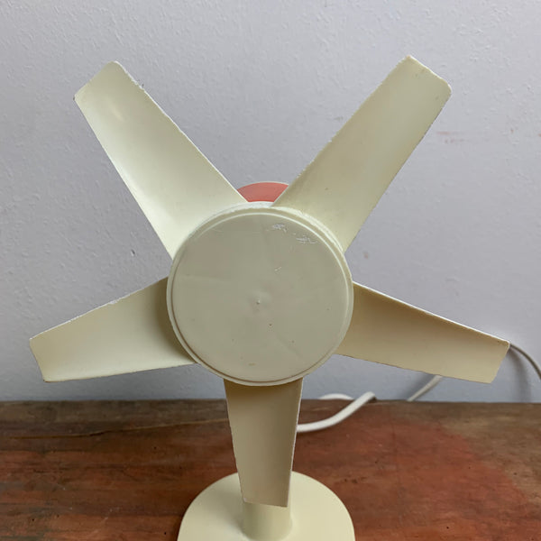 Vintage Ventilator orange weiß von Helios