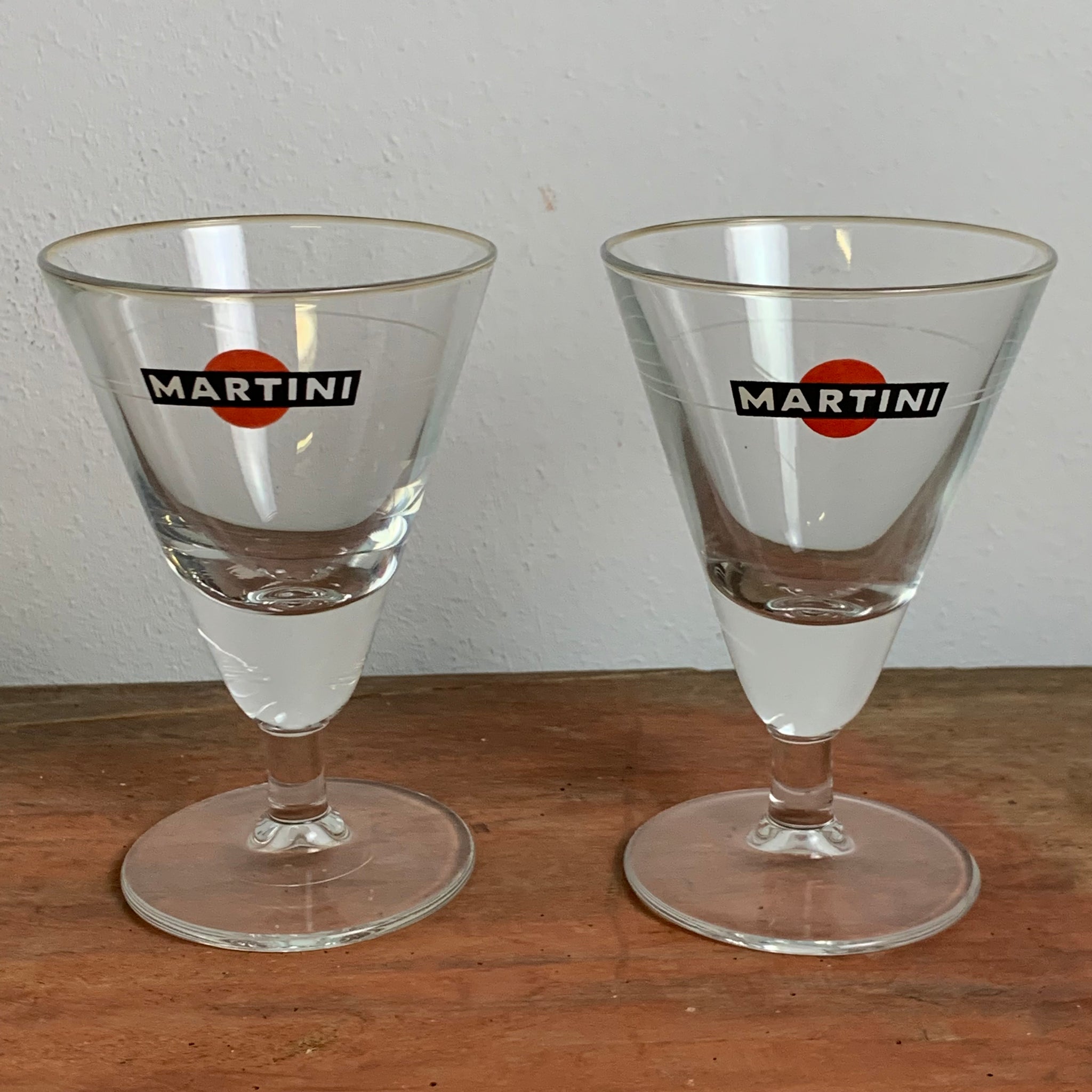 2 vintage Martini Gläser