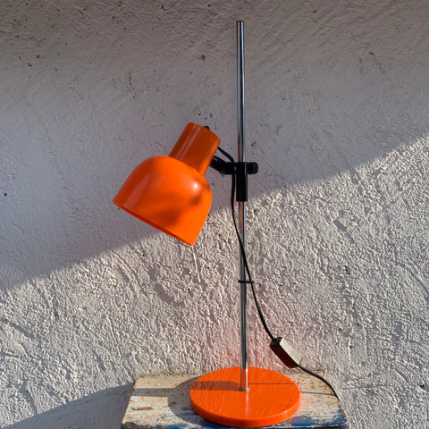Orangene vintage Tischlampen von ARO