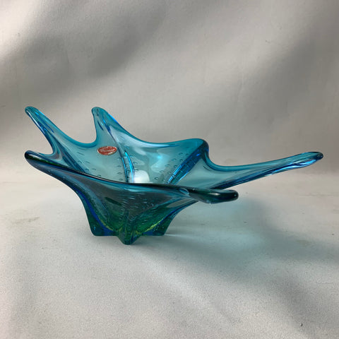 Grün blaue Murano Schale